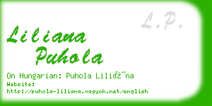 liliana puhola business card